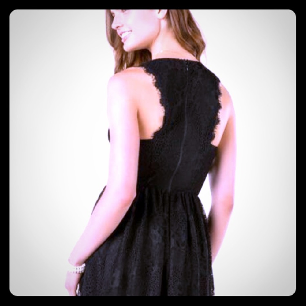 Black lace dress